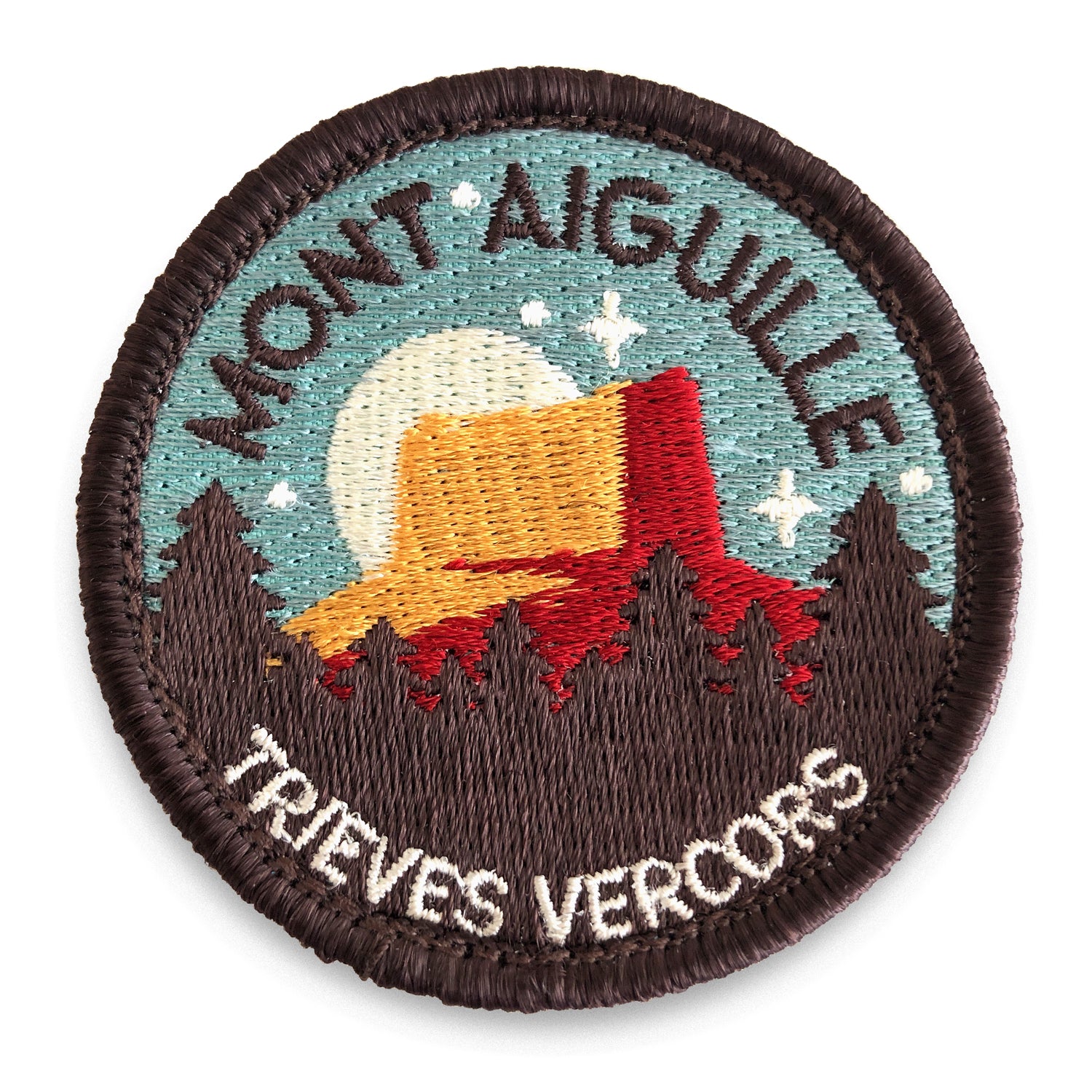 MARQUE MONT AIGUILLE® : Ecusson Brodé du Mont Aiguille Brodé à coudre, Cadeau Souvenir du Trièves Vercors.