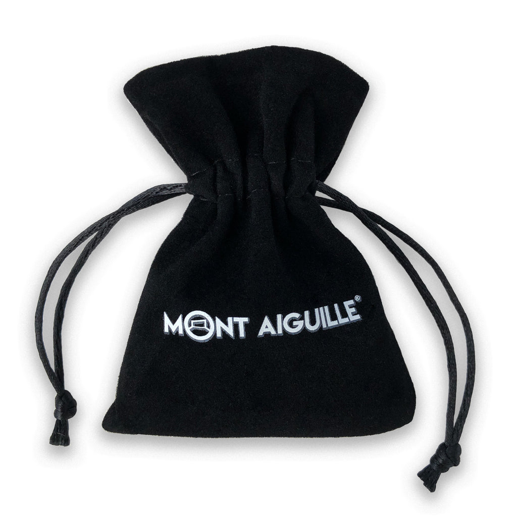 MARQUE MONT AIGUILLE® - Pochon pour Bracelet Mont Aiguille Femme Original, Cordelette Escalade Bleu et Or